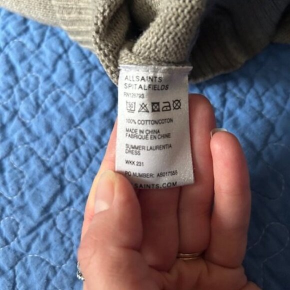 All Saints Oversized Beige Tunic – Open Braided Detail – Size M/L - Picture 8 of 9